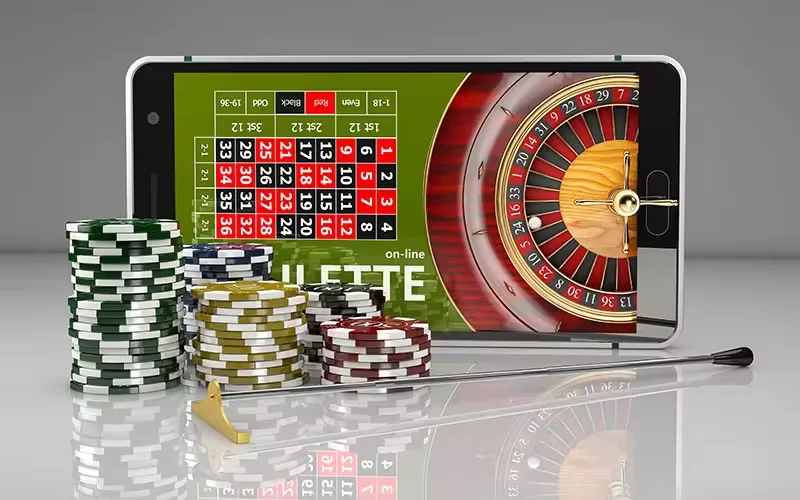 Satisfied Brazilian user engaging with the 088BR app on a smartphone against a backdrop of casino lights